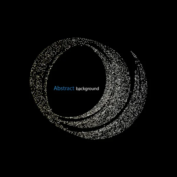 Gümüş Glitter iz yıldızlar arka plan ile. Vektör