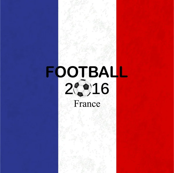 Mistrovství euro 2016 Francii s míčem a Francie příznakem vektor — Stockový vektor
