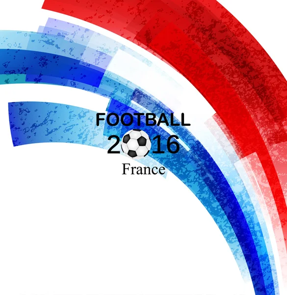 Euro 2016 Fransa Futbol Şampiyonası ile top ve Fransa bayrağı vektör