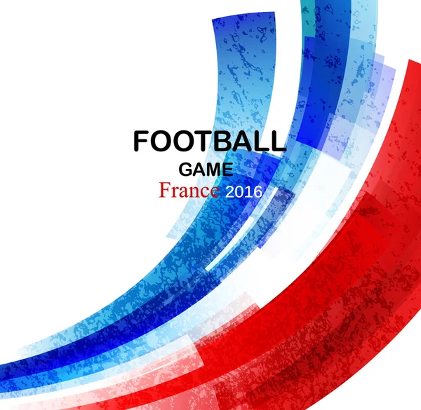 Euro 2016 Championnat de France de football aux couleurs du drapeau français. Vecteur — Image vectorielle