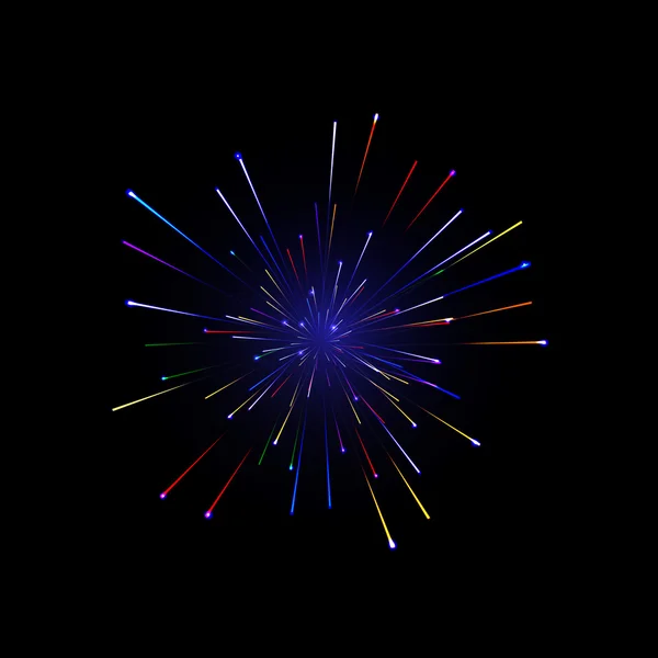 Fête de couleur fond de feu d'artifice. Vecteur — Image vectorielle