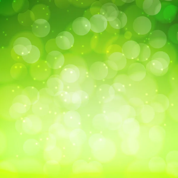 Primavera verde bokeh abstracto fondo de luz . — Vector de stock