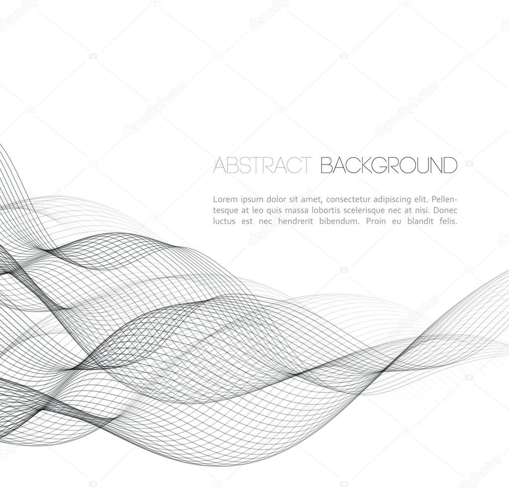 Abstract curved lines background. Template design