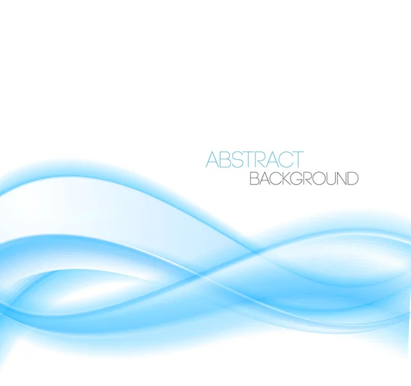 Abstract Blue curved lines background. Wave Template design — Stock Vector