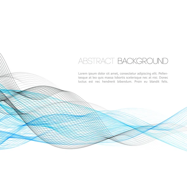 Abstract curved lines background. Template design — Stock Vector
