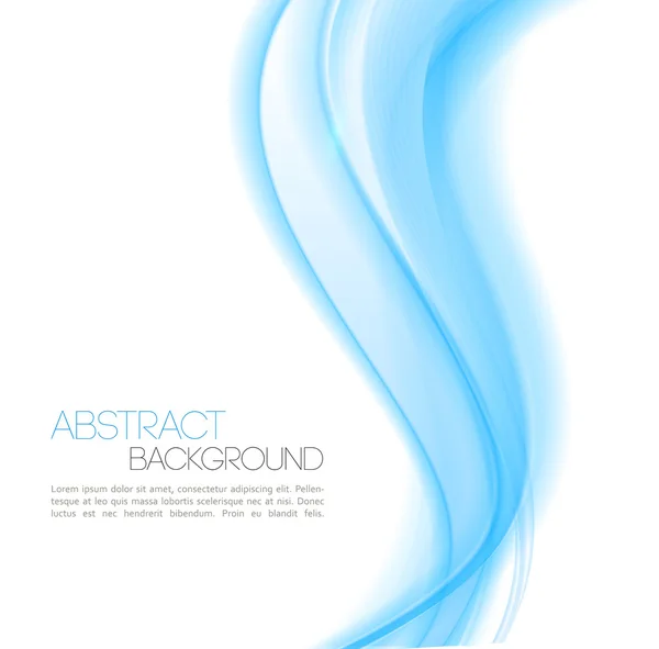 Abstract Blue curved lines background. Wave Template design — Stock Vector
