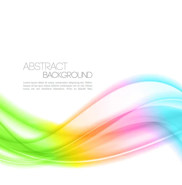 Abstract Cor linhas curvas fundo. Design de modelo de onda — Vetor de Stock