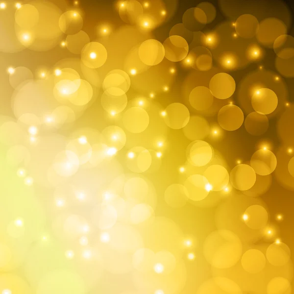 Gouden kleur bokeh abstracte lichte achtergrond. — Stockvector