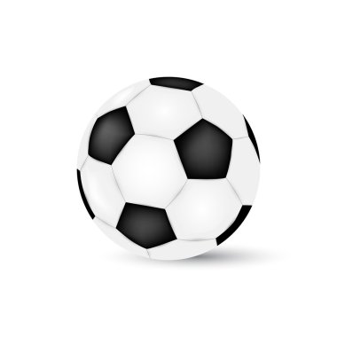Beyaz arka plan üzerinde izole futbol topu. Futbol