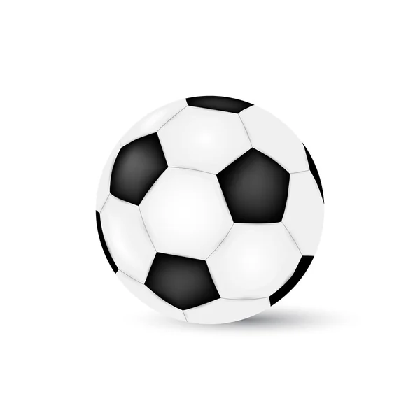 Ballon de football isolé sur fond blanc. Football — Image vectorielle