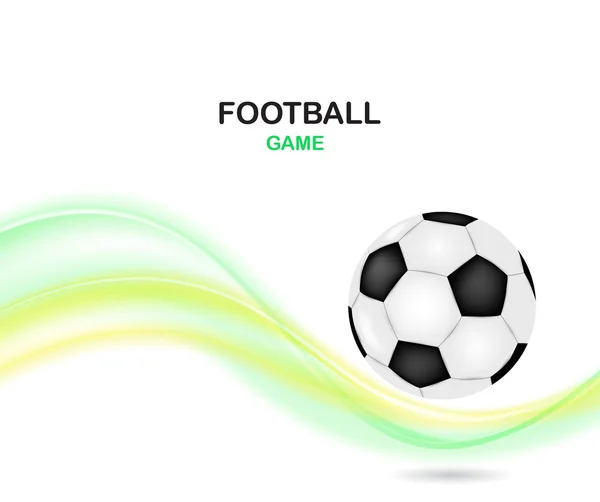 Креативний футбольний вектор. Футбольний м'яч з кольоровою хвилею — стоковий вектор