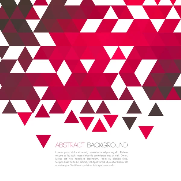 Abstrakter roter geometrischer Hintergrund mit Dreieck. Vektor — Stockvektor