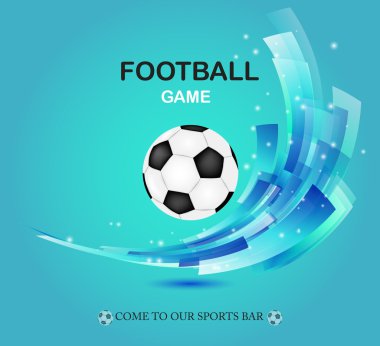 Yeşil zemin üzerine yaratıcı futbol vektör tasarımı. 