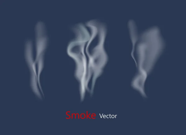 Smoke vectors on transparent background — Stock Vector