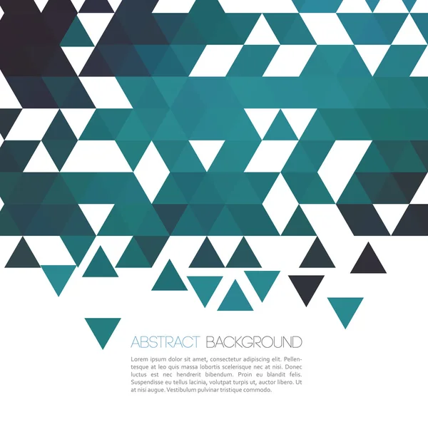 Abstract blue geometric background with triangle. Vector — Stock Vector