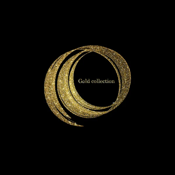 Golden Glitter iz yıldızlar arka plan ile. Vektör