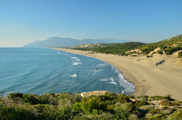 Αμμώδης παραλία θαλάσσια — Φωτογραφία Αρχείου