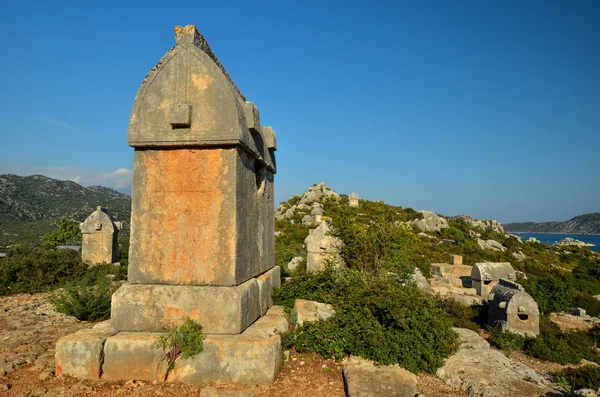Lykia mezarlar. Tarihi mekanları.