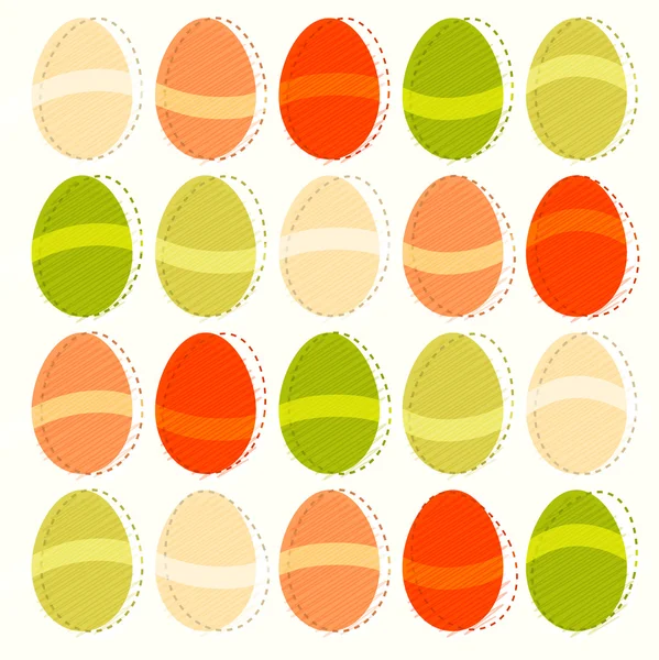 Huevos de Pascua patrón decorativo colorido ilustración — Vector de stock