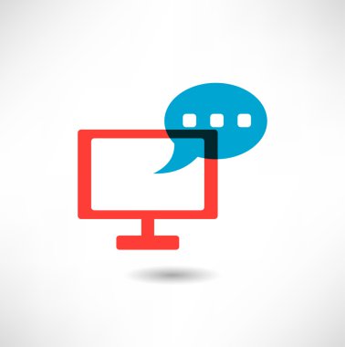 Bilgisayarla konuşma balonu simgesinin