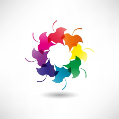 Gökkuşağı yaprakları simgesi