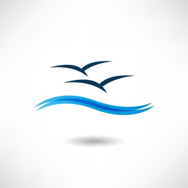 Soyut martılar simgesi