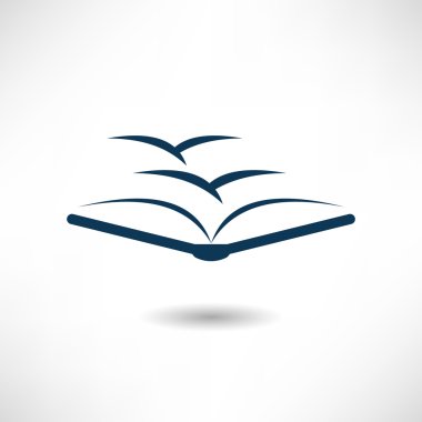 Kitap ve kuş simgesi
