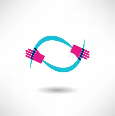 El sıkışma soyut simgesi