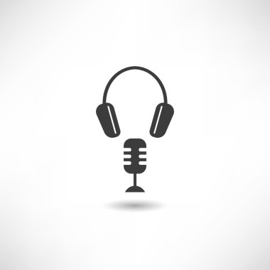 Mikrofon ve kulaklık simgesi