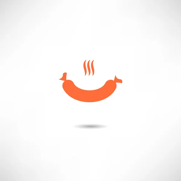 Icono de salchicha a la parrilla — Vector de stock