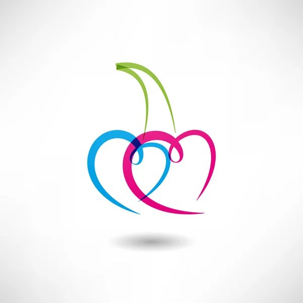 Eco srdce ikona — Stockový vektor