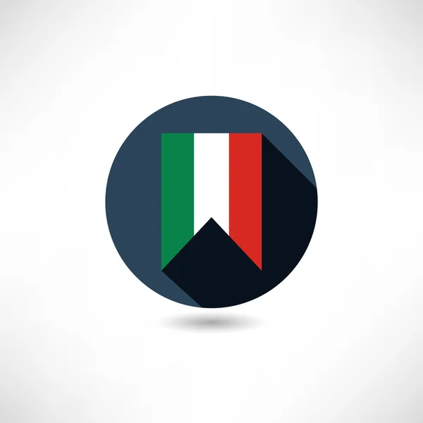 Vlag van Italië pictogram — Stockvector