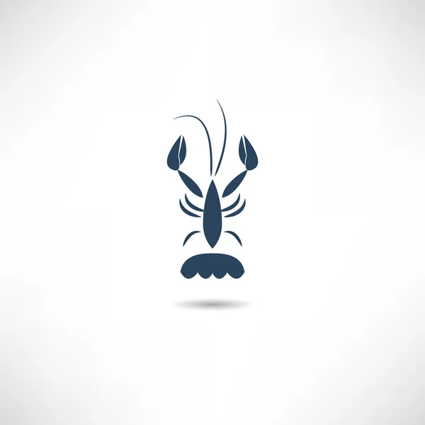 Icono de cangrejo negro — Vector de stock