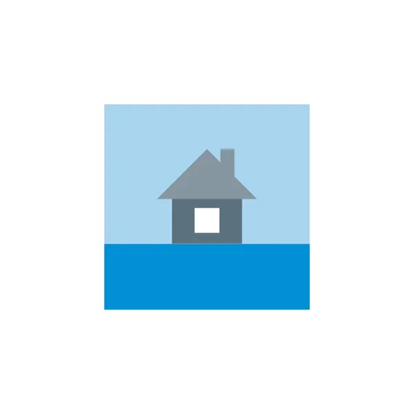 Blue home icon — Stock Vector