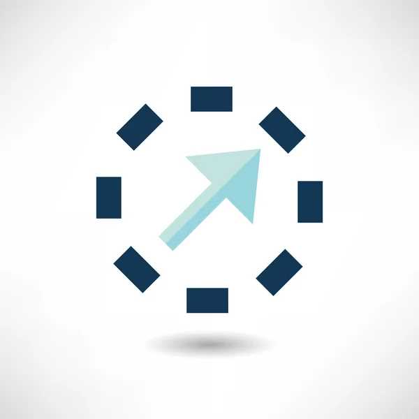 Arrow in circle icon — Stock Vector