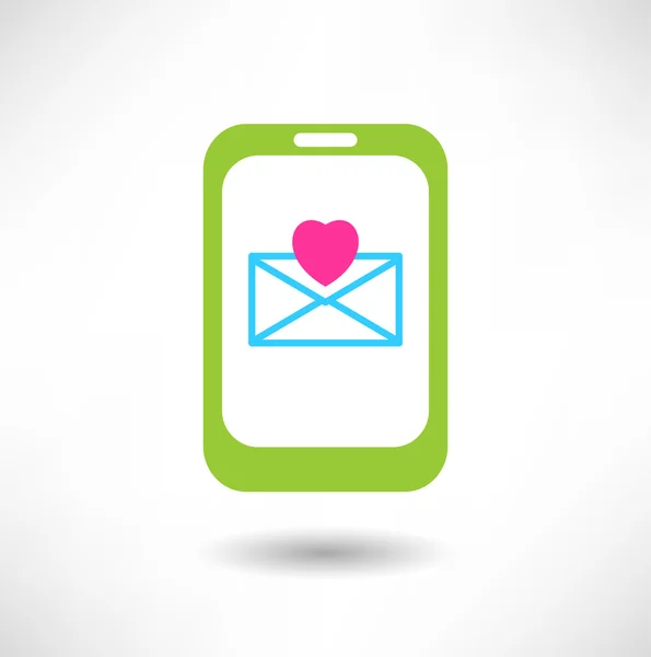 Icono de correo amor — Vector de stock