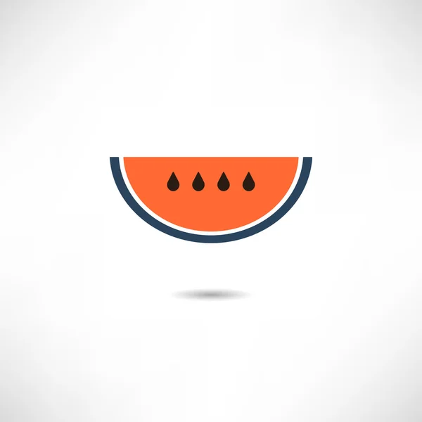 Icône de tranche de pastèque — Image vectorielle