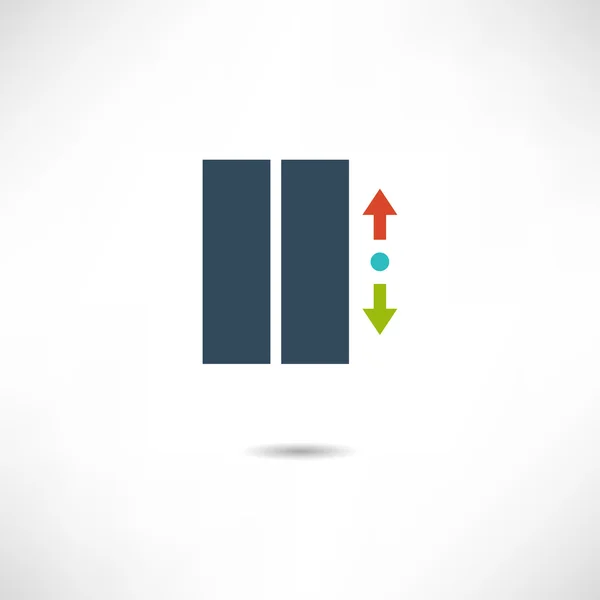 Lift eenvoudige pictogram — Stockvector