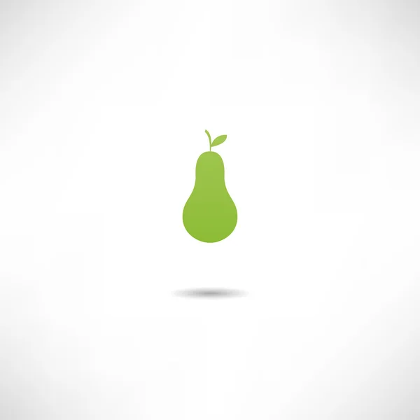 Zielony gruszka ikona — Wektor stockowy