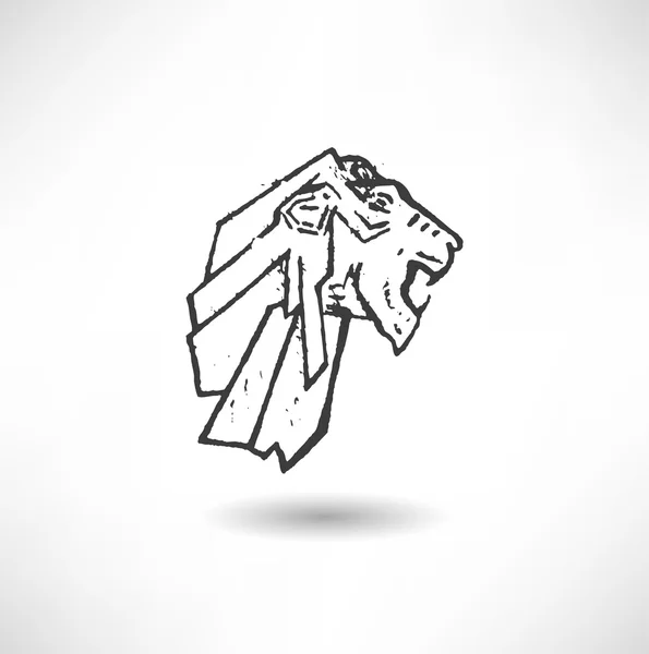 Black Lion icon — Stock Vector