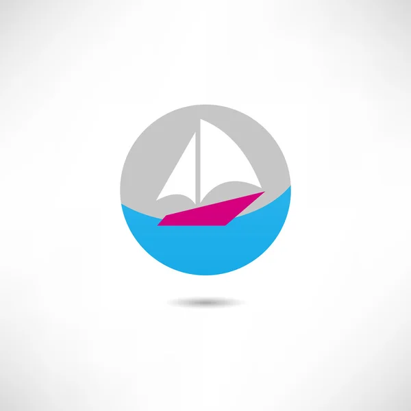 Sailing Yacht icon — Stock Vector