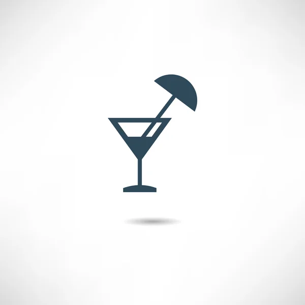 Cocktail in glas pictogram — Stockvector