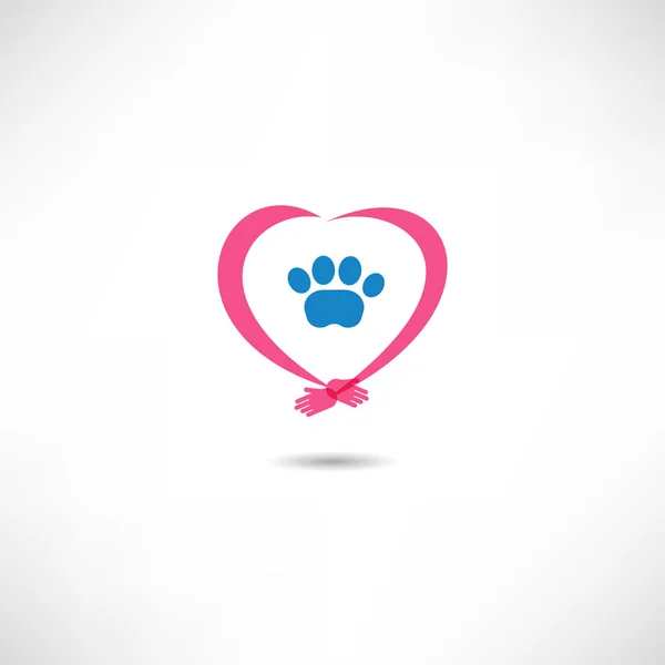 Ikone der Hundespur — Stockvektor