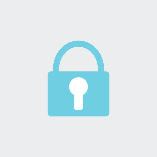 Blue locked Padlock icon — Stock Vector