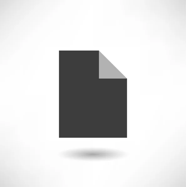 Zwart papier pictogram — Stockvector