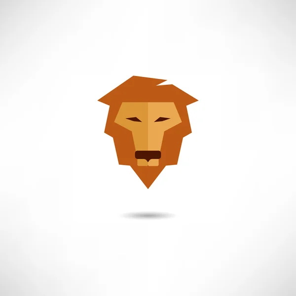 Icono cabeza de León — Vector de stock