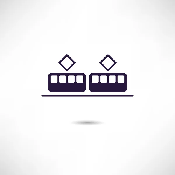 列車のシンプルなアイコン — ストックベクタ