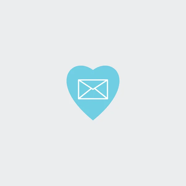 Icono de correo amor — Vector de stock