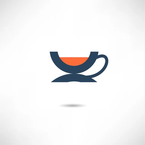 Thee in cup pictogram — Stockvector