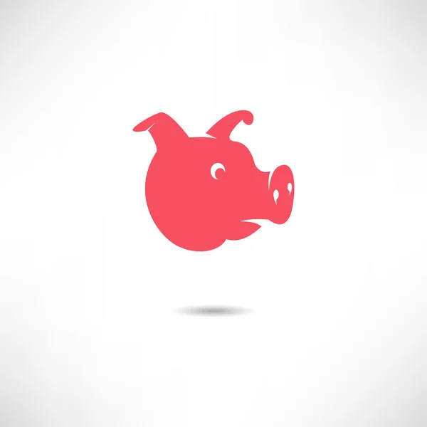 Schweinekopf-Ikone — Stockvektor